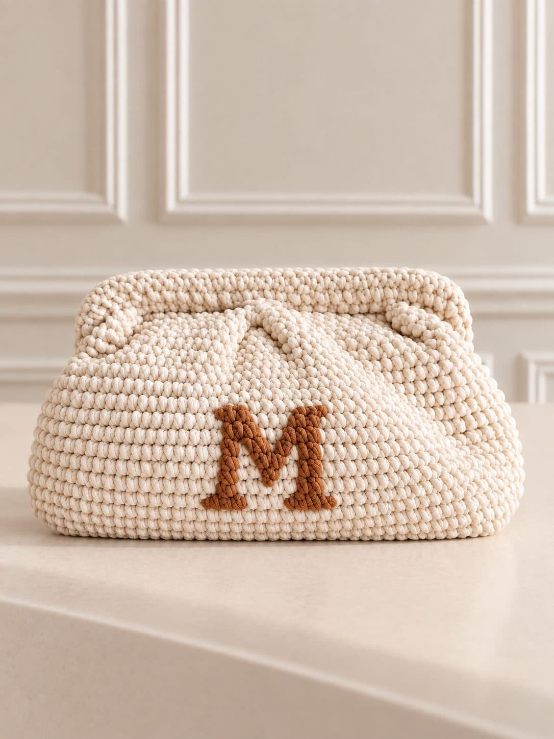 Harfli Kadife Klasik Clutch — 3
