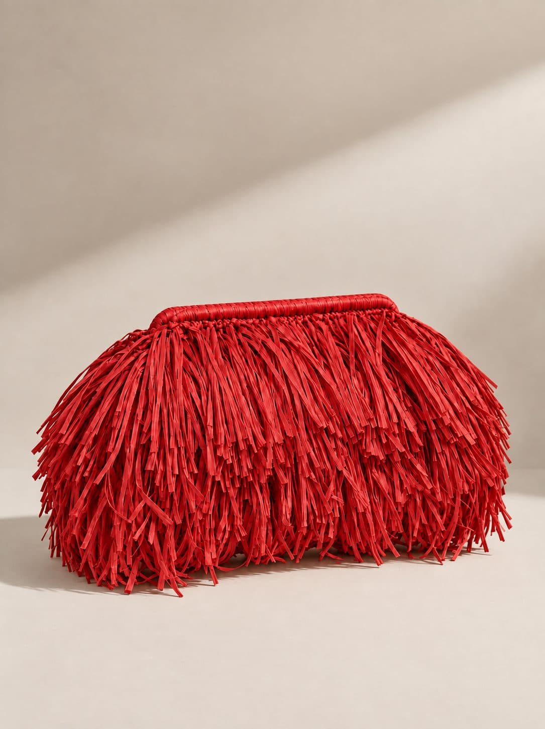 Maxi Rafya Luma Clutch