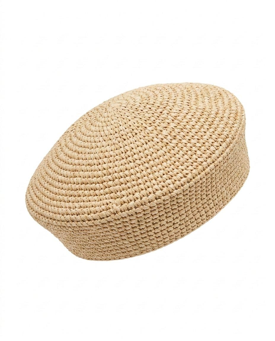 Rafya Pillbox Şapka