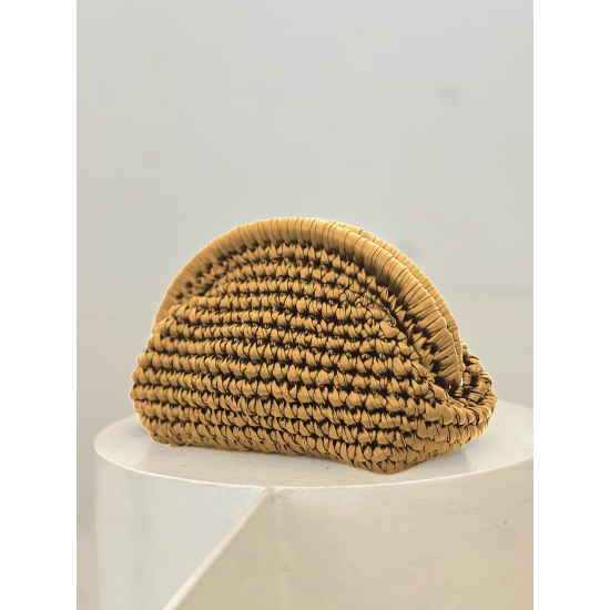 Metallic Oval Clutch