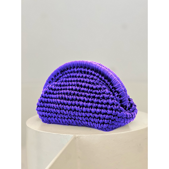 Metallic Oval Clutch