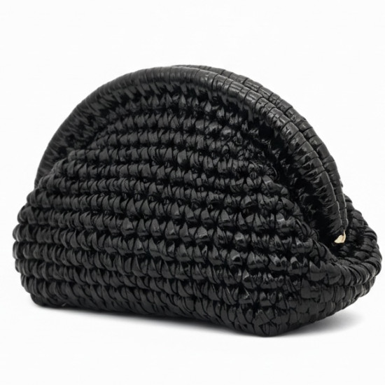 Metallic Oval Clutch