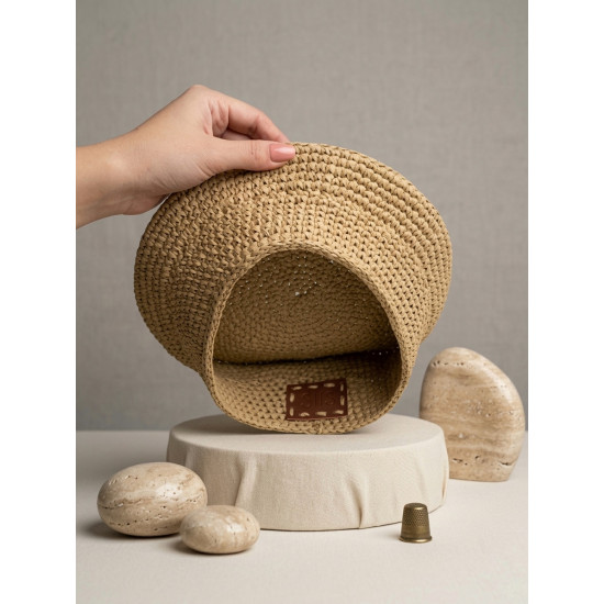 Raffia Pillbox Hat
